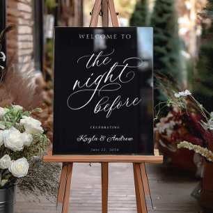 Die Nacht vor der Hochzeit Probe Begrüßungszeichen Acrylschild