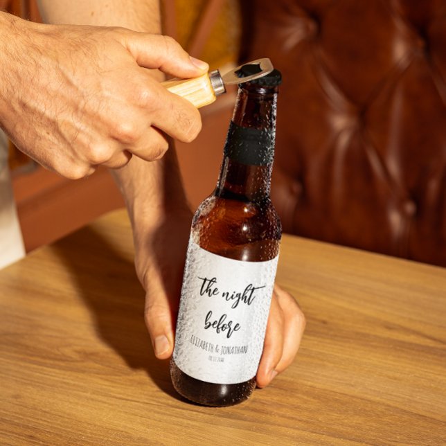 Die Nacht vor der Hochzeit Probe Dinner Bierflaschenetikett (Von Creator hochgeladen)