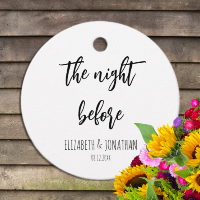 Die Nacht vor der Hochzeit Probe Dinner Geschenkanhänger (Von Creator hochgeladen)