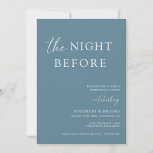 Die Nacht vor der Hochzeit Probe Dinner Invitati Einladung