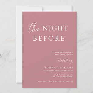 Die Nacht vor der Hochzeit Probe Dinner Invitati Einladung