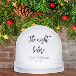 Die Nacht vor der Hochzeit Probe Dinner Schneekugeln