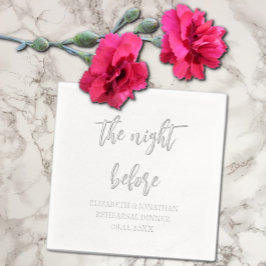 Die Nacht vor der Hochzeit Probe Dinner Servietten Mit Folie