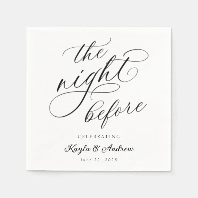 Die Nacht vor der Hochzeit Probe Serviette (Vorderseite)