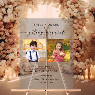 Die Nacht vor der Hochzeit von Fotos der Kindheit Acrylschild