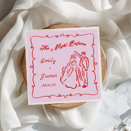 Die Nacht vor der Hochzeit von Napkins zieht die r Serviette