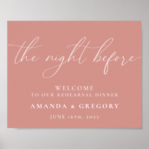 Die Nacht vor der Hochzeitsprobe-Dinner-Willkommen Poster