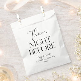 Die Nacht vor der kleinen Hochzeit Probe Dinner Geschenktütchen