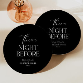 Die Nacht vor der kleinen Hochzeit Probe Dinner Pappteller