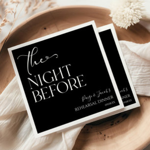 Die Nacht vor der kleinen Hochzeit Probe Dinner Serviette