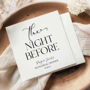 Die Nacht vor der kleinen Hochzeit Probe Dinner Serviette