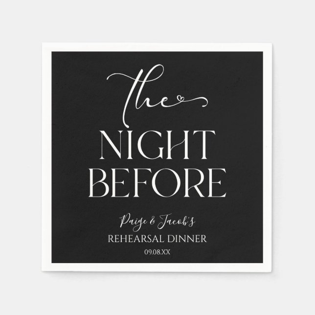 Die Nacht vor der kleinen Hochzeit Probe Dinner Serviette (Vorderseite)
