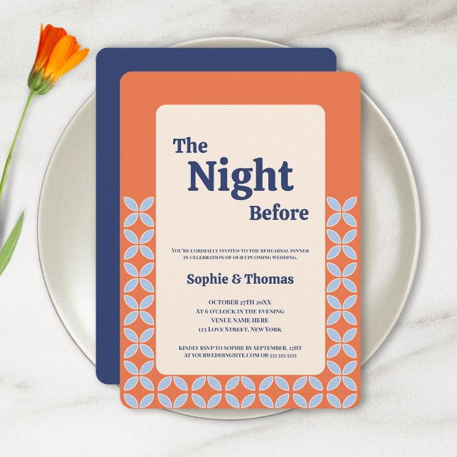 Die Nacht vor der Probe Einladung (The Night Before Rehearsal Dinner Invitation)