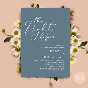 Die Nacht vor der romantischen Hochzeitsprobe-Dinn Einladung