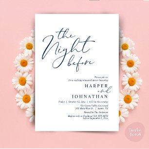 Die Nacht vor der romantischen Hochzeitsprobe-Dinn Einladung