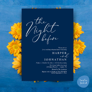 Die Nacht vor der romantischen Hochzeitsprobe-Dinn Einladung