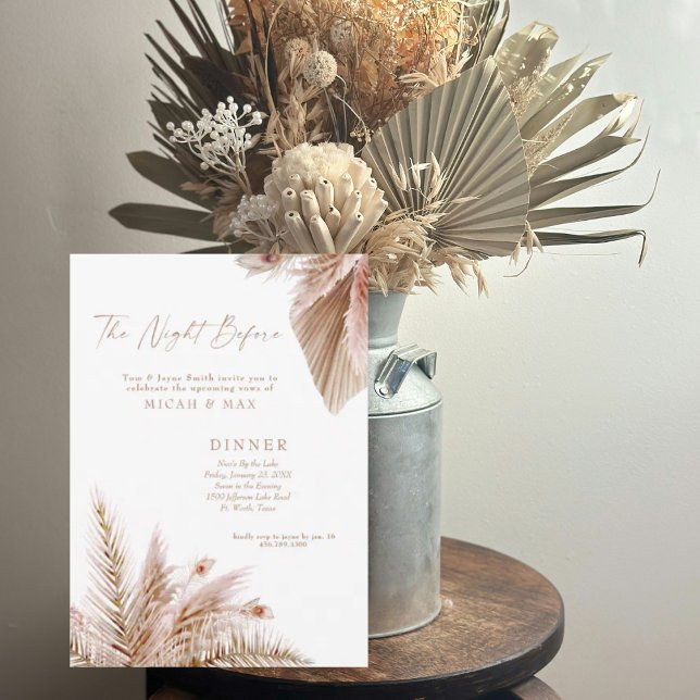 Die Nacht vor Pampas Hochzeit Probe Dinner Einladung (Von Creator hochgeladen)