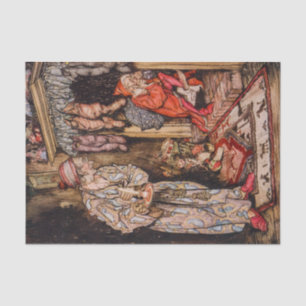 Die Nacht vor Weihnachten durch Arthur Rackham Seidenpapier
