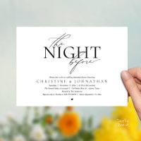 Die Nacht Vorher, Moderne Probe-Dinner-Einladung z