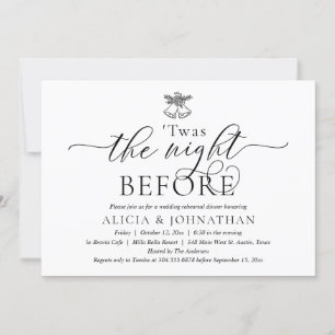 Die Nacht zuvor, modernes Probedinner zur Hochzeit Einladung