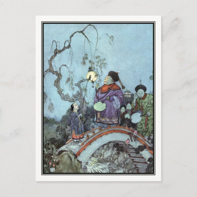 Die Nachtigall von Edmund Dulac Postkarte (Vorderseite)