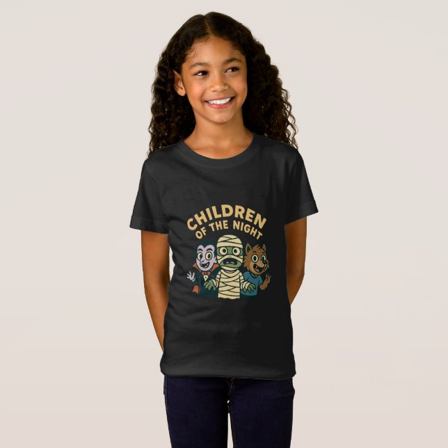 Die Nachtkinder Niedlich den Niedlichen Cartoon de T-Shirt (Vorne ganz)