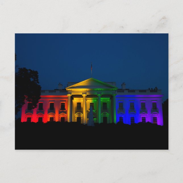 Die Nachtschwulenheirat wurde in Amerika legal Postkarte (Vorderseite)