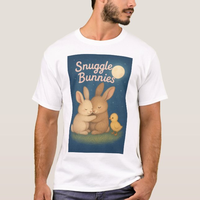 Die Nachtszene von zwei Cartoon-Bands T-Shirt (Vorderseite)
