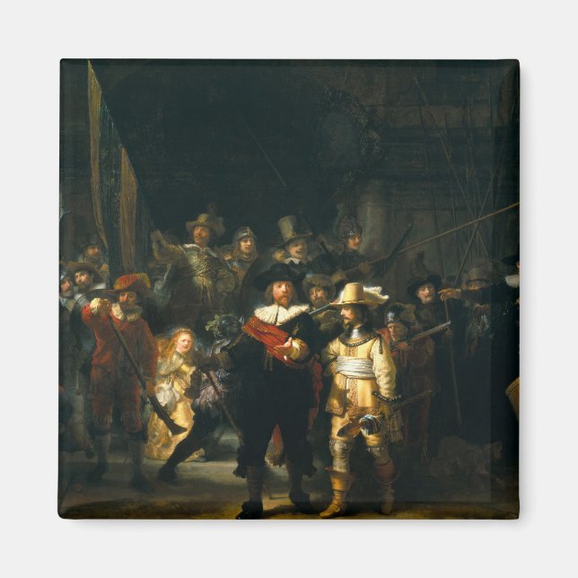 Die Nachtwache - Rembrandt Magnet (Vorne)