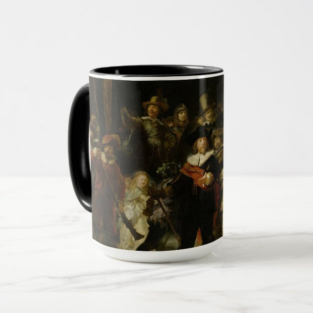 Die Nachtwache Rembrandt Tasse (Vorderseite Links)