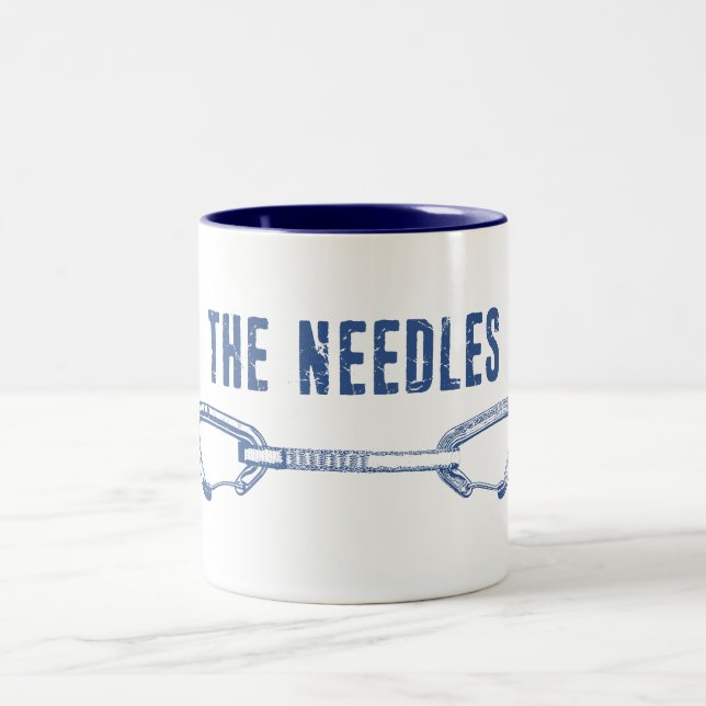 Die Nadel klettert schnell Zweifarbige Tasse (Mittel)
