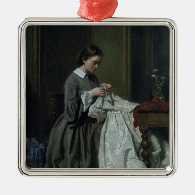 Die Näherin Ornament Aus Metall (Vorne)