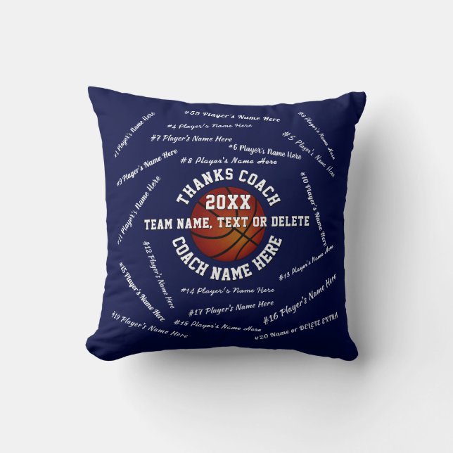 Die Namen-Basketball-Geschenke alles Spielers für Kissen (Vorderseite)