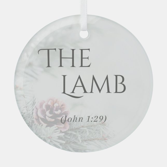 "Die Namen Jesu" Glasschmuck - Das Lamm Ornament Aus Glas (Vorderseite)