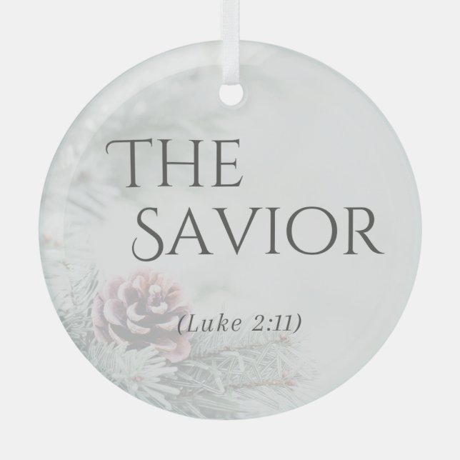 "Die Namen Jesu" Glasschmuck - Der Erretter Ornament Aus Glas (Vorderseite)