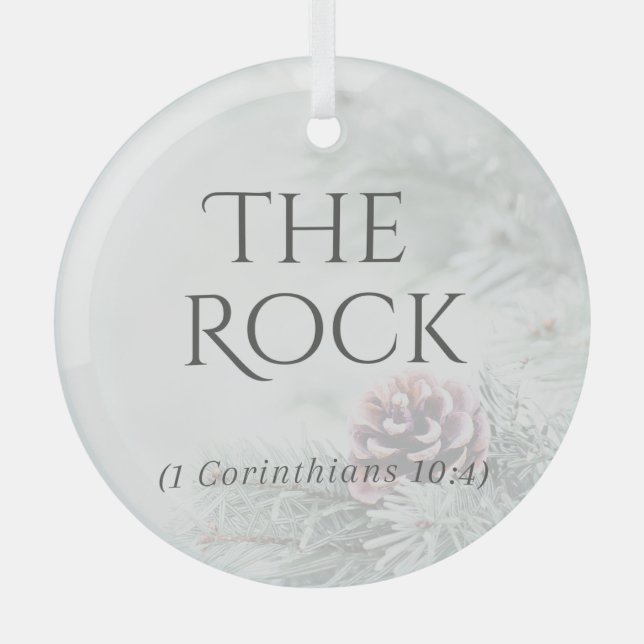 "Die Namen Jesu" Glasschmuck - Der Felsen Ornament Aus Glas (Vorderseite)