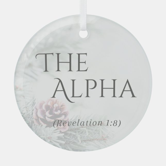 "Die Namen Jesu" Glasschmuck - Die Alpha Ornament Aus Glas (Vorderseite)
