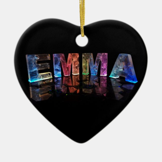 Die Namensemma in 3D beleuchtet (Fotografie) Keramik Ornament (Vorne)