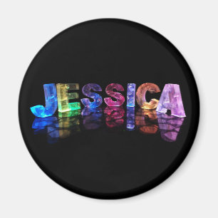 Die Namensjessica in 3D beleuchtet (Fotografie) Magnet