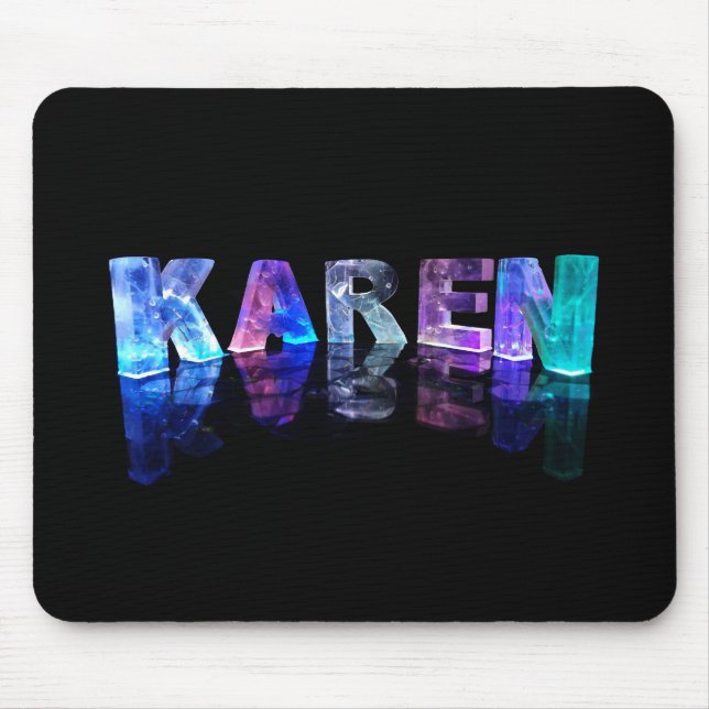 Die Namenskaren in 3D beleuchtet (Fotografie) Mousepad (Vorne)