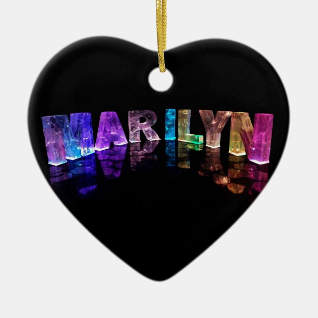 Die Namensmarilyn in 3D beleuchtet (Photogarph) Keramik Ornament (Vorne)
