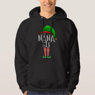 Die Nana Elf Familie passt Weihnachtsgeschenk Groß Hoodie
