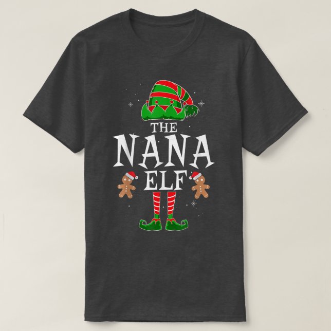 Die Nana Elf Group passt zu Weihnachten der Famili T-Shirt (Design vorne)