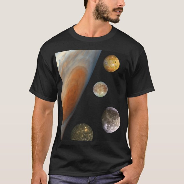 Die NASA/das Jupitersystem T-Shirt (Vorderseite)