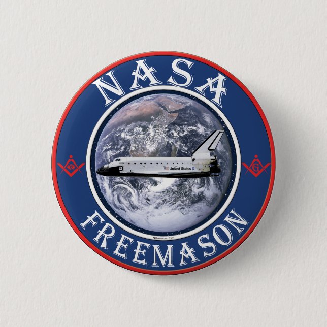 Die NASA-Freimaurer Button (Vorderseite)