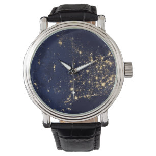 Die NASA-Lichter vom Raum USA Armbanduhr
