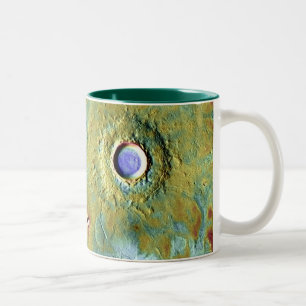 Die NASA-Mars-Sockel-Krater in Utopie Zweifarbige Tasse