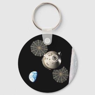 Die NASA Orion in der Mondbahn Schlüsselanhänger