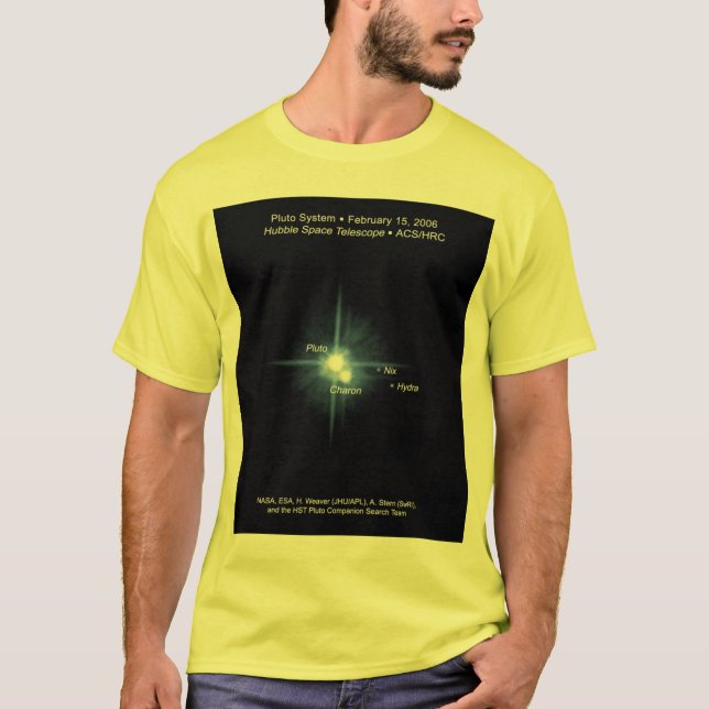 Die NASA/Pluto/Charon/Nix/Hydra T-Shirt (Vorderseite)