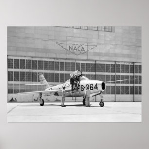 Die NASA: Republik F84-F auf Moffett Feld-Plakat Poster